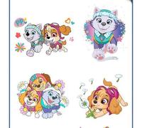 Shein 1/4 Pegatina de pared con temática de Paw Patrol, que incluye cuatro tipos de pegatinas de cachorros. Es una pegatina de pared autoadhesiva adecuada p