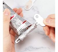 Shein 1/4 piezas Exprimidor manual de pasta de dientes - Llave exprimidora de tubo de acero inoxidable, Dispensador exprimidor de pasta de dientes de metal,