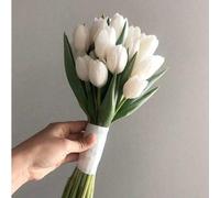 Shein 1/5/10/15/20/25/30 PIEZAS 13.5 Mandy 1 PIEZA Flores blancas artificiales de tulipán de seda falsa para Año Nuevo, primavera, Día de la Madre, Pascua,