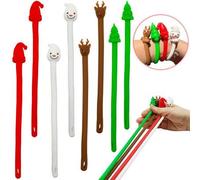 Shein 1/5/10/20/48 piezas Paquete de juguetes sensoriales de cuerdas elásticas de Navidad con Papá Noel, muñeco de nieve, alce - Excelente para niños, estud