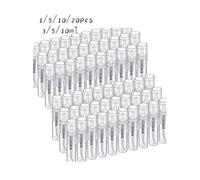 Shein 1/5/10/20 piezas Botellas de spray de perfume recargables mini, contenedores de almacenamiento de líquidos cosméticos transparentes con bomba de spray