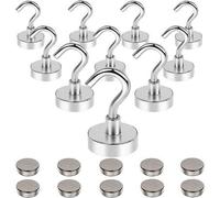 Shein 1/5/10/20 piezas Ganchos magnéticos de alta resistencia, sin necesidad de perforar, ganchos magnéticos adhesivos para refrigerador, cocina, parrilla,