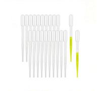Shein 1/5/10/30/50/100 piezas Pipeta plástica desechable de 3ml con cuentagotas graduado, apto para laboratorio científico, manualidades DIY