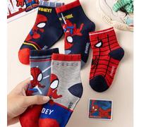 Shein 1/5/10 pares de calcetines de Marvel, calcetines de Spiderman para niños, calcetines de media caña de dibujos animados coreanos para niñas, calcetines