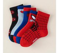 Shein 1/5/10 pares de calcetines de media caña para niños con diseño de superhéroe Spiderman de Marvel, adecuados para niños y niñas, antideslizantes y resi
