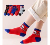 Shein 1/5/10 pares de calcetines de niños/niñas con estampado de Spiderman de Marvel para primavera/verano, de moda, suaves, transpirables para deportes/uso