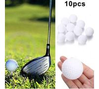 Shein 1/5/10 piezas Bolas de práctica de golf blancas huecas de 41 mm, moldeadas por soplado de PE, sin agujero, entrenamiento en interiores, juguete para m