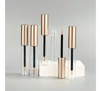 Shein 1/5/10 piezas Frascos de maquillaje recargables de oro rosa, Botellas de delineador de ojos vacías de 5ml con embudo, Envases portátiles de rímel, Maq