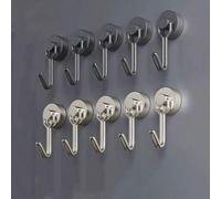 Shein 1/5/10 piezas Ganchos magnéticos giratorios a 180°, con fuerza de tracción de 9 kg, adecuados para barcos y cocinas del hogar, sostienen varias herram