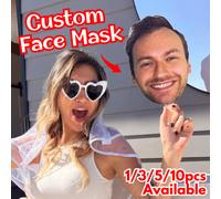 Shein 1/5/10 unidades Impresiones de fotos personalizadas con retratos - Recortes personalizados de rostros grandes, impresión personalizada de rostros - Id