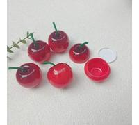 Shein 1/5 piezas Tarro vacío de 8g para crema de ojos, crema facial y corporal, bálsamo labial con diseño de cereza, económico, regalo de Navidad, cosmético