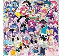Shein 1/50 piezas Paquete de pegatinas con tema Huntrx de K-POP (1 paquete aleatorio por pedido, varios diseños vibrantes de personajes y chibis, material d