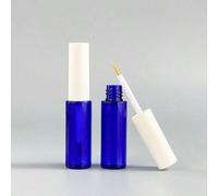 Shein 1/6 piezas Botella de rímel, tapa cerámica blanca brillante con botella transparente azul, botella vacía de 6ml, pincel delineador, suero de crecimien