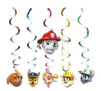 Shein 1/6 piezas Conjunto de decoraciones de cumpleaños con tema de La Patrulla Canina, incluye personajes de Chase, Skye, Rubble, Mao Mao de La Patrulla Ca