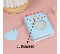Shein 1 Álbum de fotos personalizado, colgante de amor hueco creativo, se puede personalizar en la portada con el nombre y otra información de texto, ¡un re