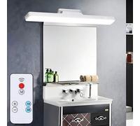 Shein 1 Barra de luz LED con control remoto, recargable por USB-C de 5V, 3 en 1 con colores de luz cambiables, brillo regulable, para iluminación de espejos