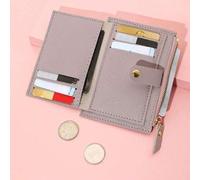 Shein 1 billetera plegable simple, diseño de botón a presión, de uso diario, multifuncional, versátil, de gran capacidad, ligera, funcional, práctica, plega