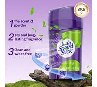 Shein 1 Botella (39.6g) Desodorante en polvo LadySpeedStick con fragancia, absorbe el sudor, de larga duración, suave para la piel, apto para el hogar, la o