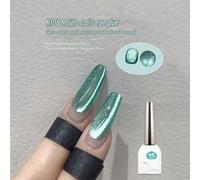 Shein 1 Botella de 12ML Esmalte de uñas tipo ojo de gato de la serie de verano Therande, nuevos esmaltes de uñas tipo ojo de gato con cuentas de cristal 202