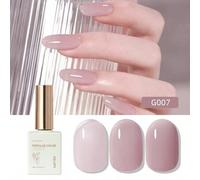SHEIN Esmalte de uñas en gel efecto hielo translúcido brillo Rosa 15 ml se retira con remojo