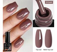 SHEIN Esmalte de uñas en gel – Semi-permanente sin HEMA ni TPO, libre de plomo – Café 7.3 ml