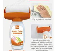 Shein 1 Botella de pintura blanca para pared, rodillo grande, para reparación de paredes, apto para látex, a base de agua, ideal para eliminar manchas de la