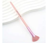 Shein 1 brocha rosa para resaltar medio ventilador, brocha para maquillaje con brillo local, brocha para colorete, brocha para recortar, brocha transparente