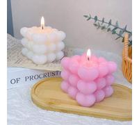 Shein 1 caja 1 pieza Vela aromática de 3 niveles con forma de corazón, decoración del hogar, accesorio de fotografía, vela perfumada estilo Ins, regalo crea
