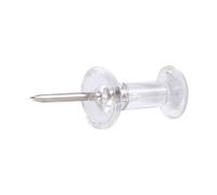 Shein 1 caja de 50/100 piezas de chinchetas transparentes para tablero de corcho, fotos y mapas