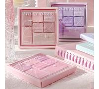 Shein 1 caja de notas adhesivas de alta calidad con etiquetas de colores, ideal para uso escolar y de oficina - 7 diseños, total de 210 notas