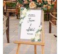 Shein 1 Cartel de bienvenida a la boda personalizado de acrílico 2025, Cartel de bienvenida, Cartel de bienvenida a la boda minimalista, Cartel de bienvenid
