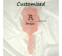 Shein 1 Cepillo de pelo personalizado y personalizable, gran peine cuadrado con cojín de aire y mango, cepillo desenredante vintage, apto para mujeres y hom