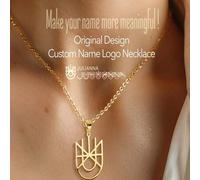 Shein 1 Collar con colgante de semilla de melón con cierre personalizado con logo y nombre, elegante y personalizado, adecuado para uso diario, regalo para