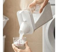 Shein 1 dispensador de detergente para ropa multifuncional, caja de almacenamiento de detergente para lavandería, organización del baño, caja de polvo acríl