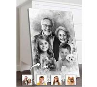 Shein 1 estilo - Agrega a un ser querido fallecido a la foto, regalo conmemorativo, agrega a una persona a la foto, retrato familiar de diferentes fotos, co