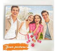 Shein 1 Foto personalizada con marco de fotos o rompecabezas, rompecabezas personalizado, rompecabezas con patrón personalizado para la temporada de graduac