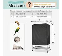 Shein 1 funda para jaula de mascotas - Recinto Good Night para pájaros, gatos y animales pequeños, para mayor privacidad y comodidad (pequeño, negro)
