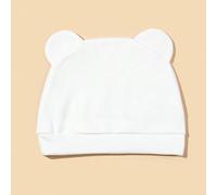 Shein 1 gorro de bebé con diseño de dibujos animados de textura ultra suave, gorro multiusos transpirable, resistente al viento y cálido, adecuado para usar