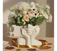 Shein 1 Jarrón diseñado artísticamente con forma de mujer con las manos cubriendo su rostro. Es sencillo pero elegante, con un diseño único y encantador de