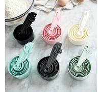 Shein 1 Juego de 10, Juego de Tazas y Cucharas Medidoras, Tazas y Cucharas Medidoras de KitchenAid, Tazas y Cucharas Apilables, Utensilios de Cocina para Co