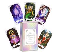 Shein 1 Juego de 78 Cartas de Tarot de Sirena Soñadora, un juego de cartas, mazos de tarot de alta calidad, mensajes mágicos de la sirena, cartas de oráculo