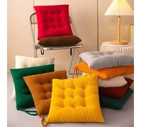 Shein 1 Juego de Cojín de Silla de Pana (Con Lazo), Cojín de Piso Súper Suave y Cálido (Adecuado para Área de Lectura), Cómodo Cojín Cuadrado de Silla (Adec