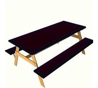 Shein 1 Juego de mesa de comedor y sillas de 3 piezas, mesa de comedor rectangular y combinación de sillas de poliéster para el hogar, juego de mesa y silla