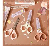 Shein 1 Juego de Tijeras de Punta Redonda Pequeñas, Adecuadas para Manualidades DIY, Corte de Papel, Fiestas Escolares, Trabajos Manuales, Regalos para el H