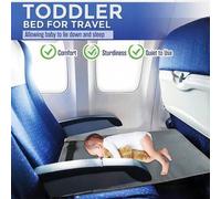 Shein 1 juego Reposapiés de avión para niños, cama de viaje y asiento de avión portátil ampliado para niños