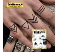 Shein 1 Kit "Triángulo" Tatuajes de Tecnología Revolucionaria, Tatuajes Semipermanentes, Tatuajes Temporales, Larga Duración, Tatuajes Falsos de Triángulo V