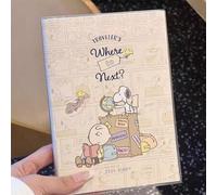 Shein 1 Libro Calendario de página de color de Snoopy lindo 2025 Cuaderno de diario de ilustración de cachorro de dibujos animados Plan B6 Bloc de notas
