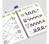 Shein 1 Libro de ejercicios de desarrollo integral del cerebro - Control de bolígrafo y libro de educación de dibujo | Aprende habilidades de escritura, peg