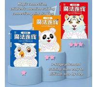 Shein 1 Libro de Juego de Arte de Dibujo de Números Conectados Mágicos - Entrenamiento de Enfoque y Ejercicio de Control de Bolígrafo para Aprendizaje, Ocio