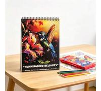 Shein 1 Libro de práctica de coloreado para adultos para aliviar el estrés, con temas de flores, animales y otros, libro de trazado y coloreado de arte line